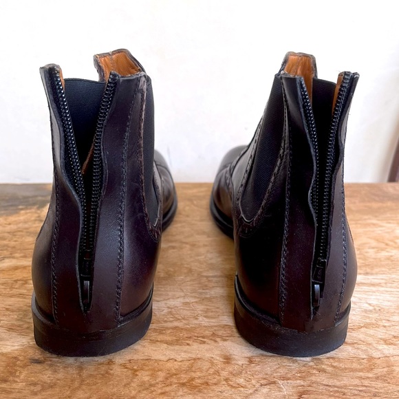 GUCCI Brogue Ankle Boots Brown Leather Intentional Rubbed Toes Sz 39 Italy Nice! - Picture 6 of 14